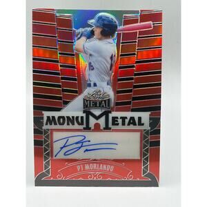 2024 Leaf Metal PJ Morlando Rookie Prismatic Red Auto 18/20 SP Marlins RC